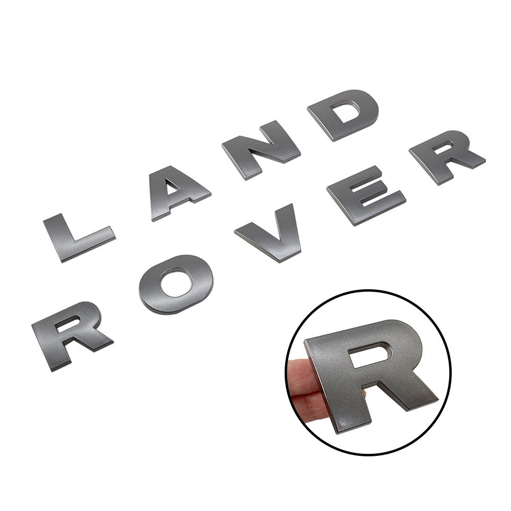 1pc 1989-2004 Land Rover Plastic Front Hood Letters Sticker Dark Gray Land Rover 