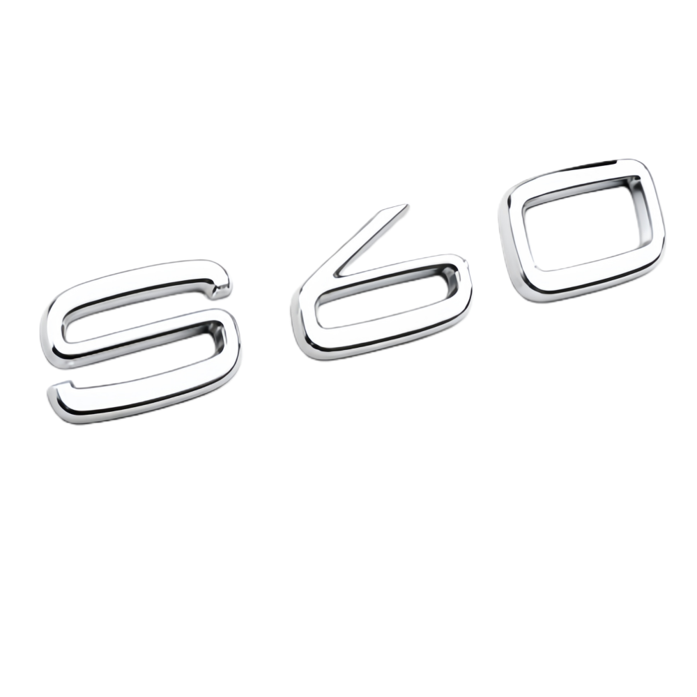2004-2009 S60 Chrome AWD Tailgate Letter Gloss Silver Volvo 9157130