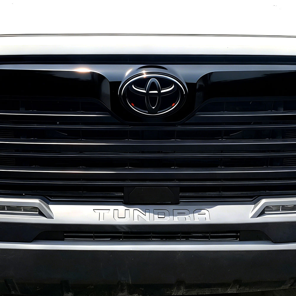 1pc 2022 -2025 Tundra Plastic Front Grille Emblem Overlay Glossy Black Toyota PT948-34222-02
