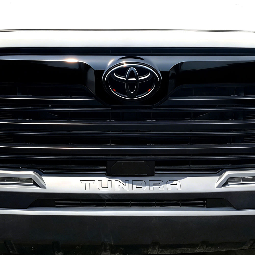 1pc 2022 -2025 Tundra Plastic Front Grille Emblem Overlay Glossy Black Toyota PT948-34222-02