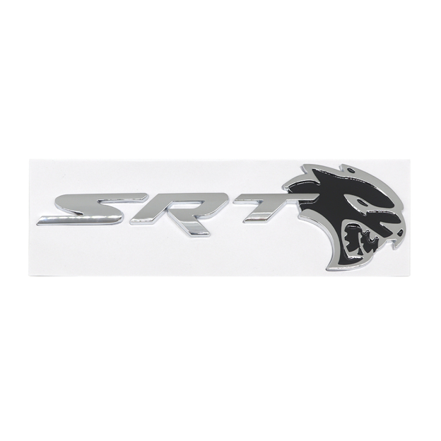 Chrome Black For SRT Hellcat Devil Cat Right Left Fender Side Emblem Badge Decal