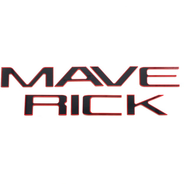 Ford MAVERICK 2022-2023 Letters Rear Tailgate Emblems Nameplate 3D Decal Sticker Balck Red
