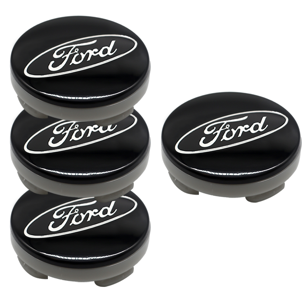 Ford Wheel Center Hub Caps 54mm Rim Emblem Hubcap Cover Logo 2 ⅛" 4PCS SET Black 6M21-1003-AA 6M2Z-1003-C CP9C1A096AA