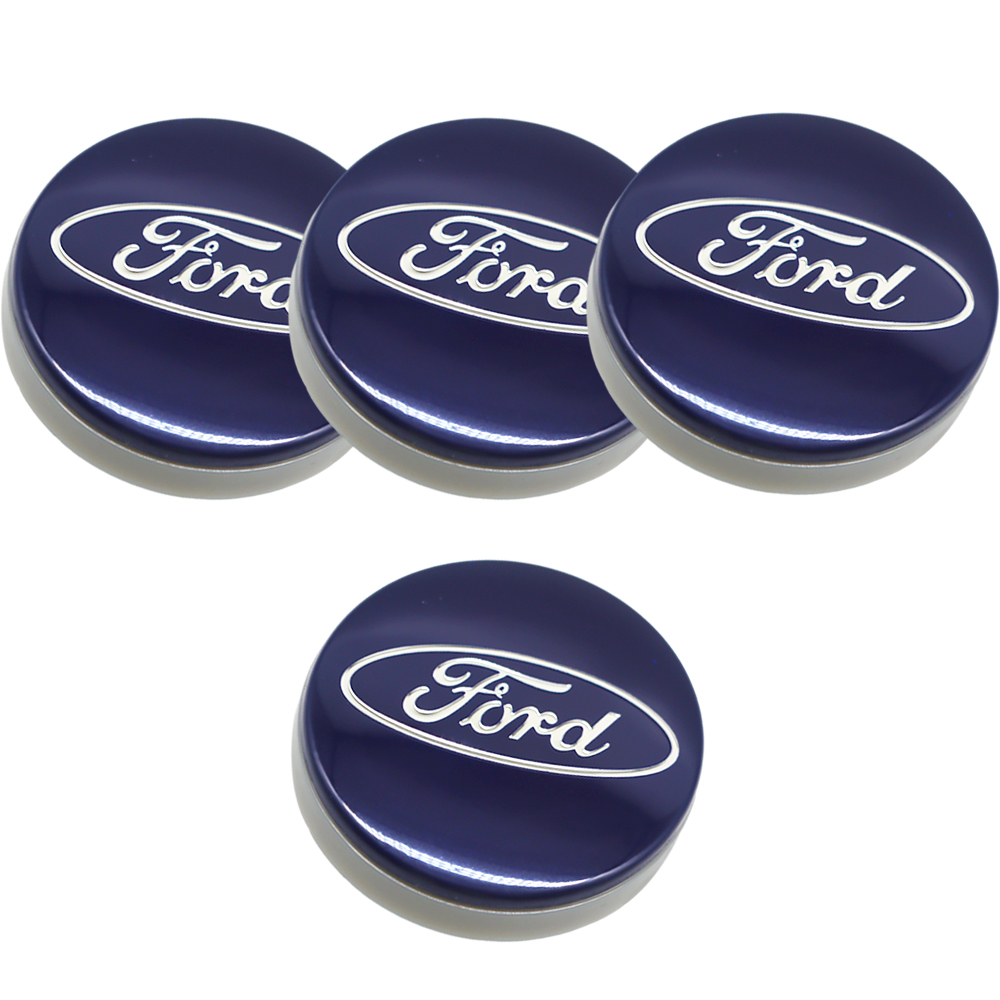 Ford Wheel Center Hub Caps 54mm Rim Emblem Hubcap Cover Logo 2 ⅛" 4PCS SET Blue 6M21-1003-AA 6M2Z-1003-C CP9C1A096AA