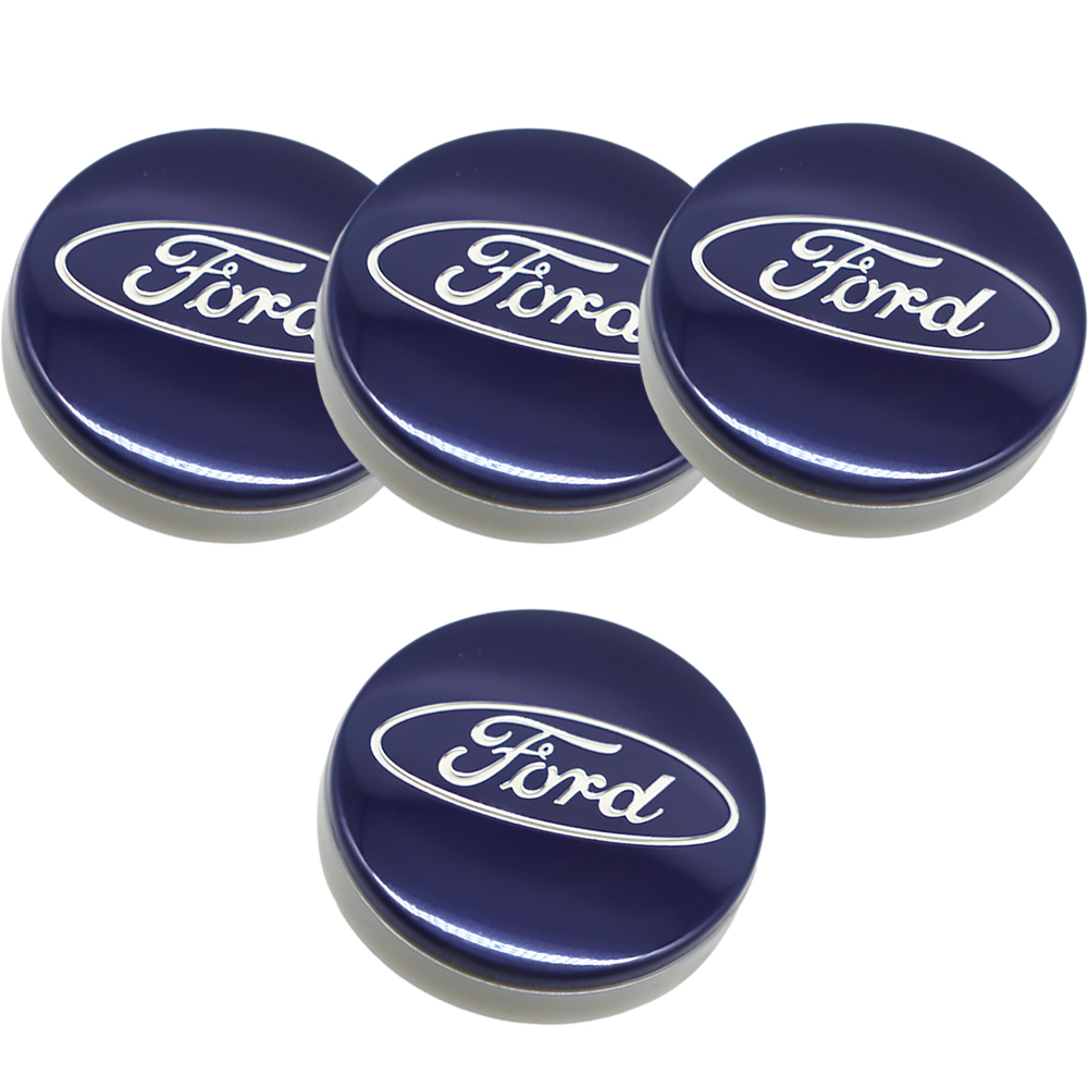 Ford Wheel Center Hub Caps 54mm Rim Emblem Hubcap Cover Logo 2 ⅛" 4PCS SET Blue 6M21-1003-AA 6M2Z-1003-C CP9C1A096AA