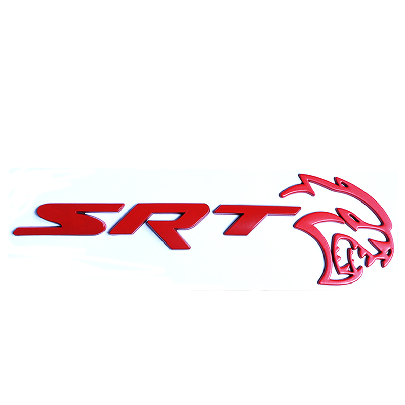 Dodge Charger Challenger SRT Hellcat Devil Cat Rear Tailgate Emblem Badge Decal All Red