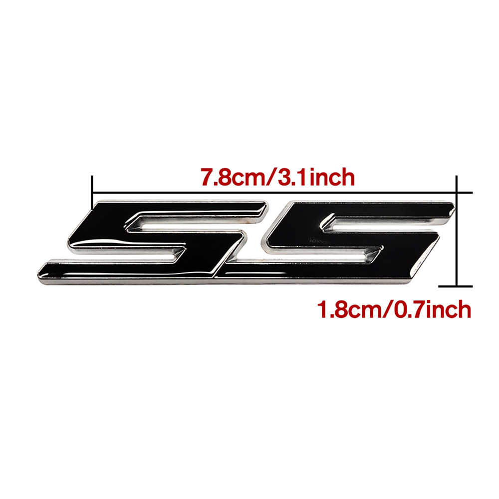 2Set 1970-2015 Camaro Zinc Alloy Front Grille SS Emblem Black Chrome Chevrolet