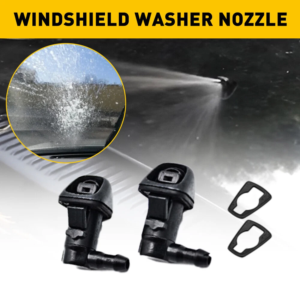2Pcs Windshield Washer Nozzle Jet 76810-TK8-A01 For 2011-2017 Honda Odyssey Black