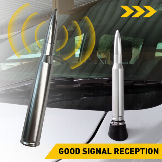 1 SILVER BULLET ANTENNA 50 CAL FOR CHEVROLET SILVERADO 1500/2500/3500/GMC SIERRA
