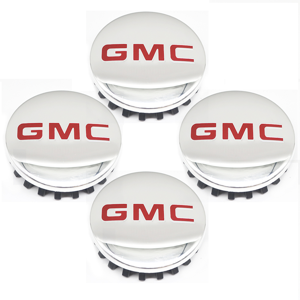 Chrome & Red 83mm Center Cap for GMC Sierra, Yukon & Chevrolet Silverado, Tahoe | OE# 22837060