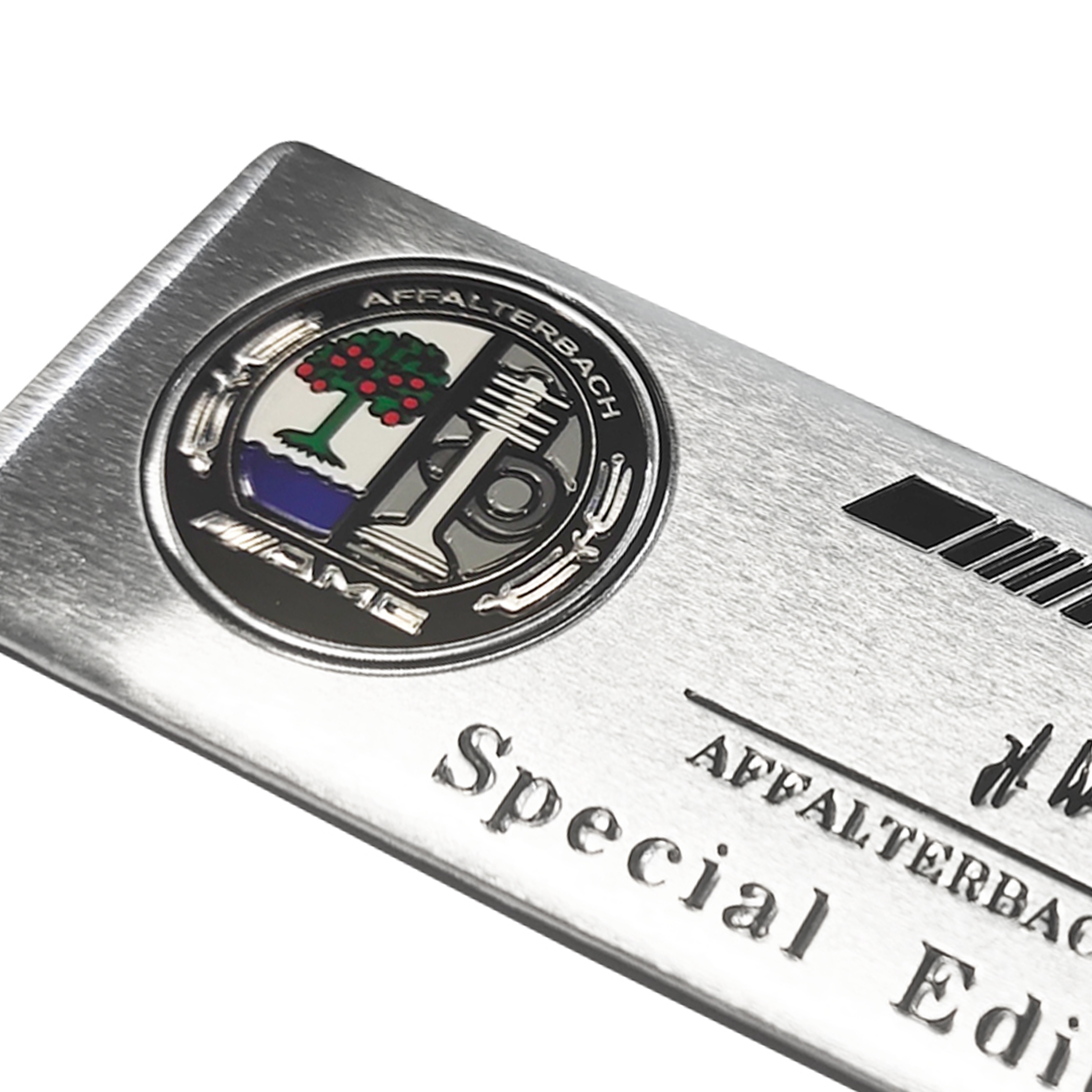 Mercedes Benz AMG Edition Affalterbach Special Emblem 3D Interior Side Fender Trunk Lid Apple Tree Badge Chrome