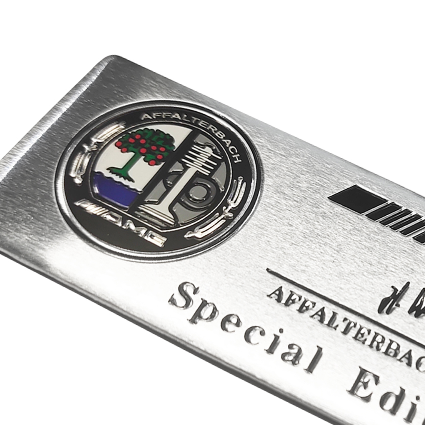 Mercedes Benz AMG Edition Affalterbach Special Emblem 3D Interior Side Fender Trunk Lid Apple Tree Badge Chrome