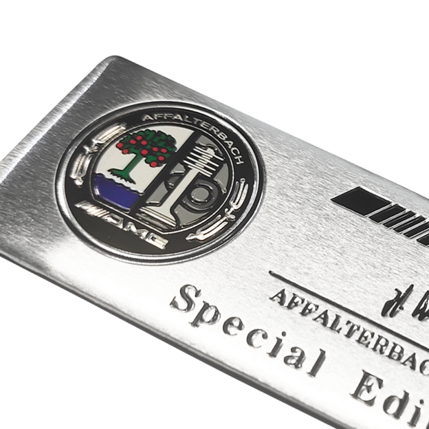 Mercedes Benz AMG Edition Affalterbach Special Emblem 3D Interior Side Fender Trunk Lid Apple Tree Badge Chrome