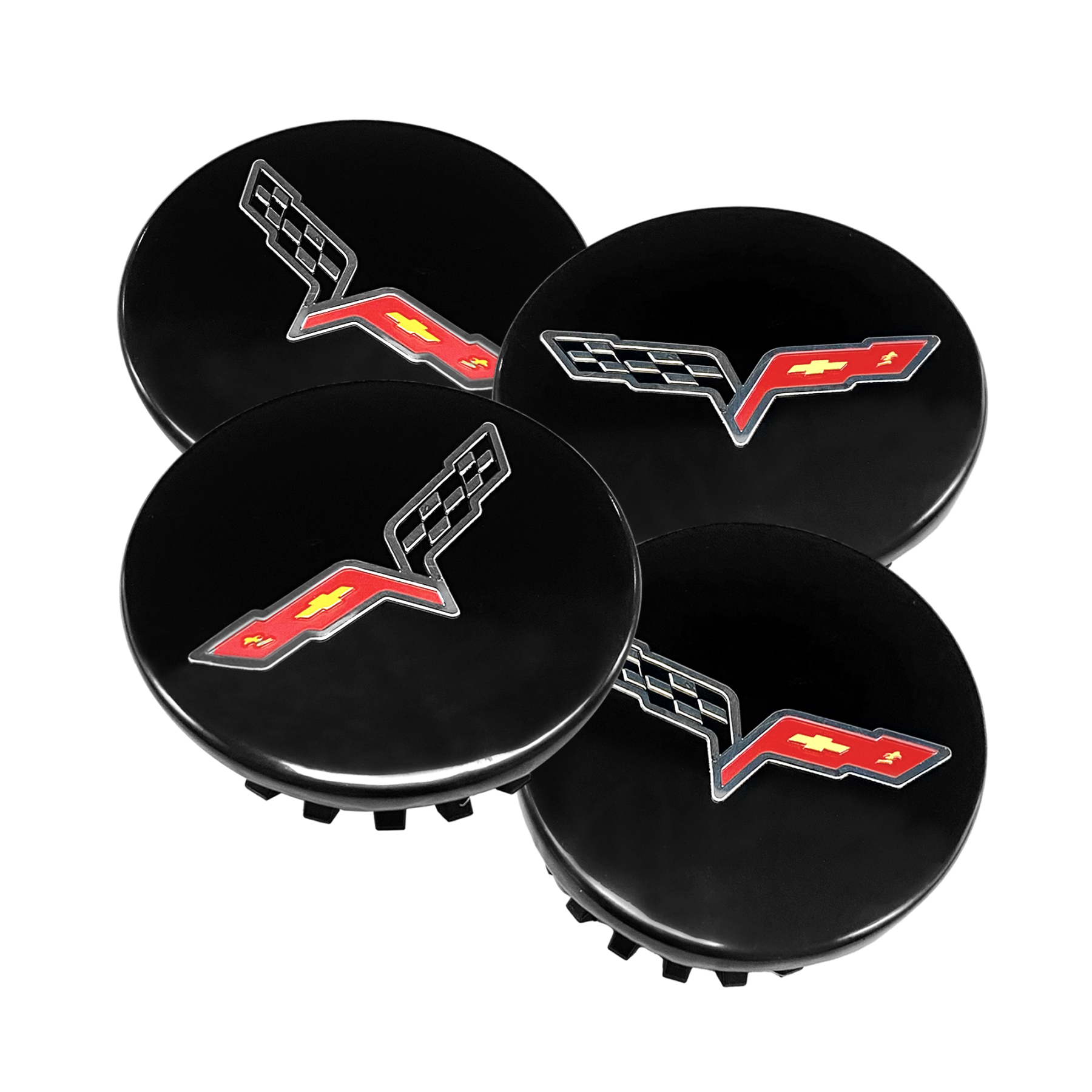 Gloss Black 68mm Wheel Center Cap for Chevrolet Corvette C6 2005-2013 | OE# 9595010