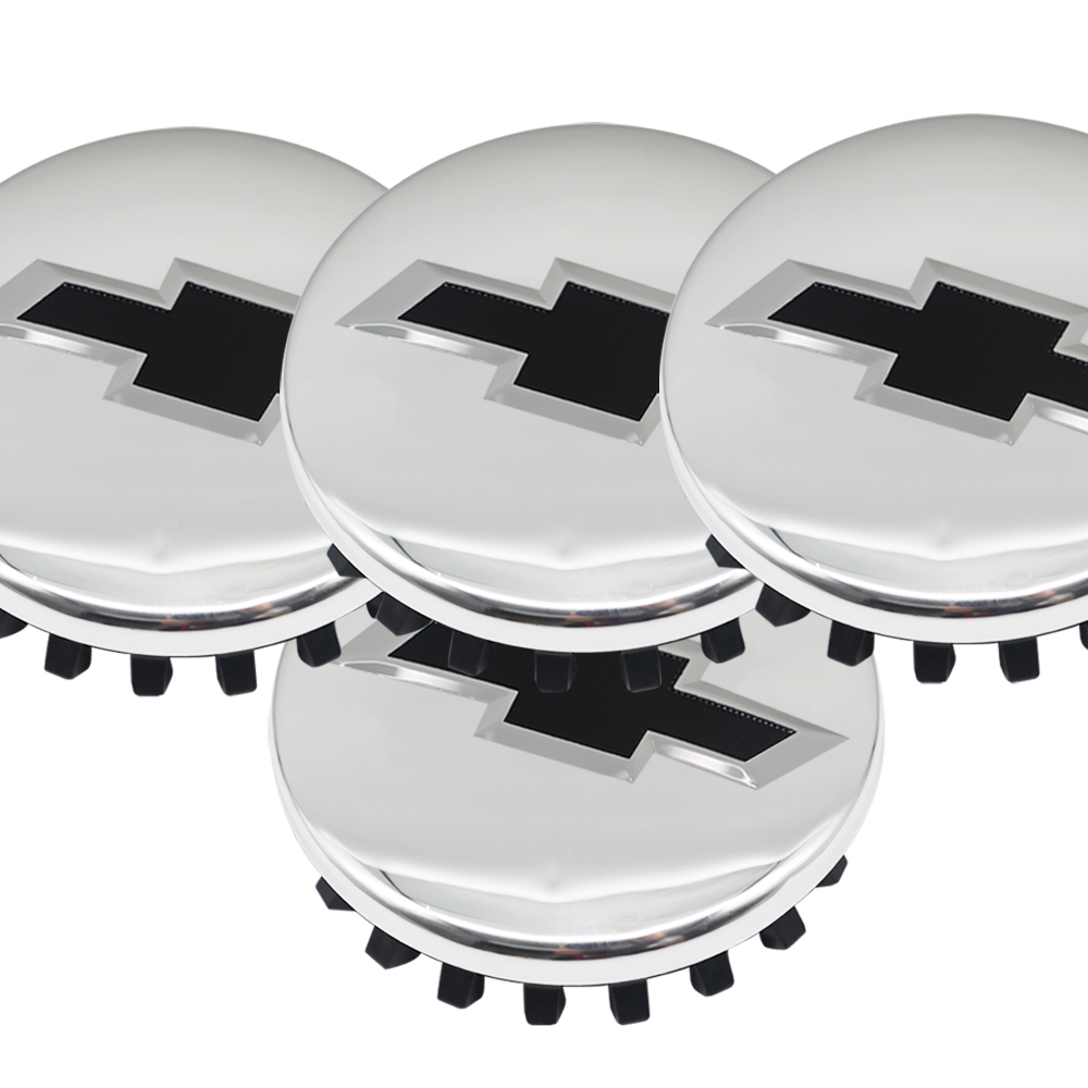 Chrome & Black 83mm Center Cap for Chevrolet Silverado, Suburban, Tahoe | OE# 22837060