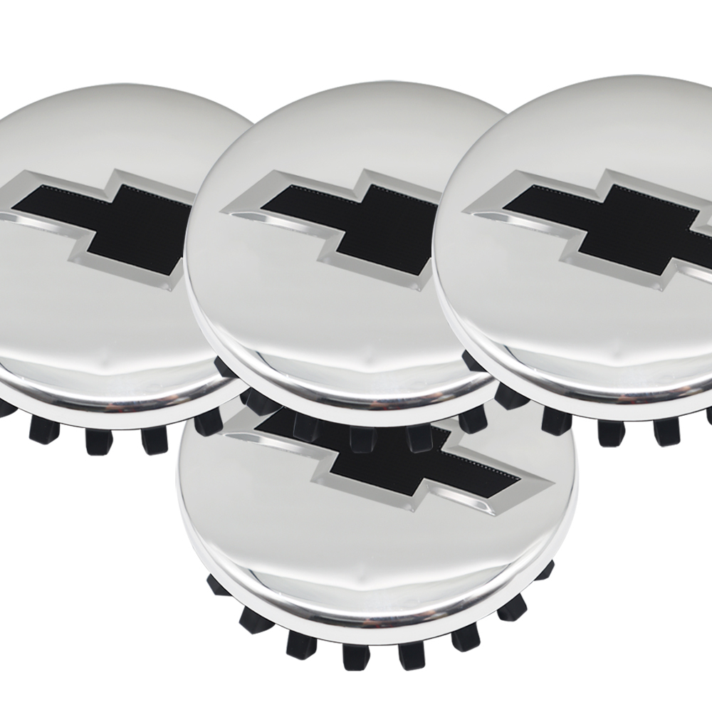 Chrome & Black 83mm Center Cap for Chevrolet Silverado, Suburban, Tahoe | OE# 22837060