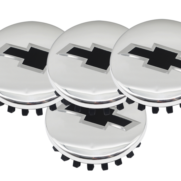 Chrome & Black 83mm Center Cap for Chevrolet Silverado, Suburban, Tahoe | OE# 22837060