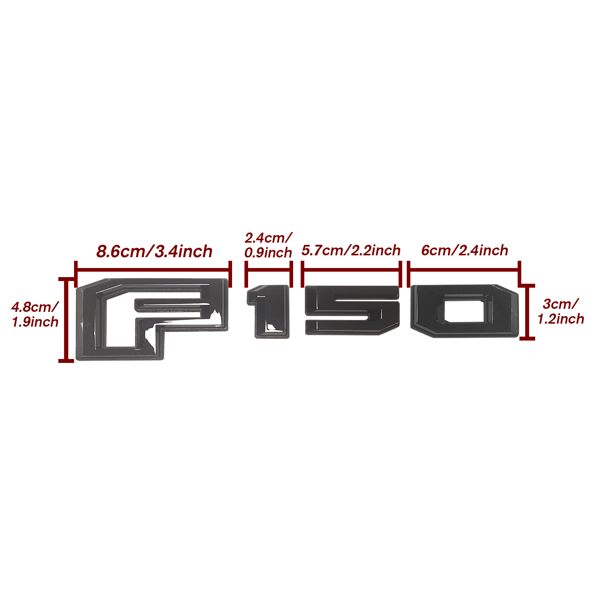 2015- 2016 F-150 3D Rear Trunk Tailgate ABS Letter Gloss Black Ford HL3Z-9942528-AA