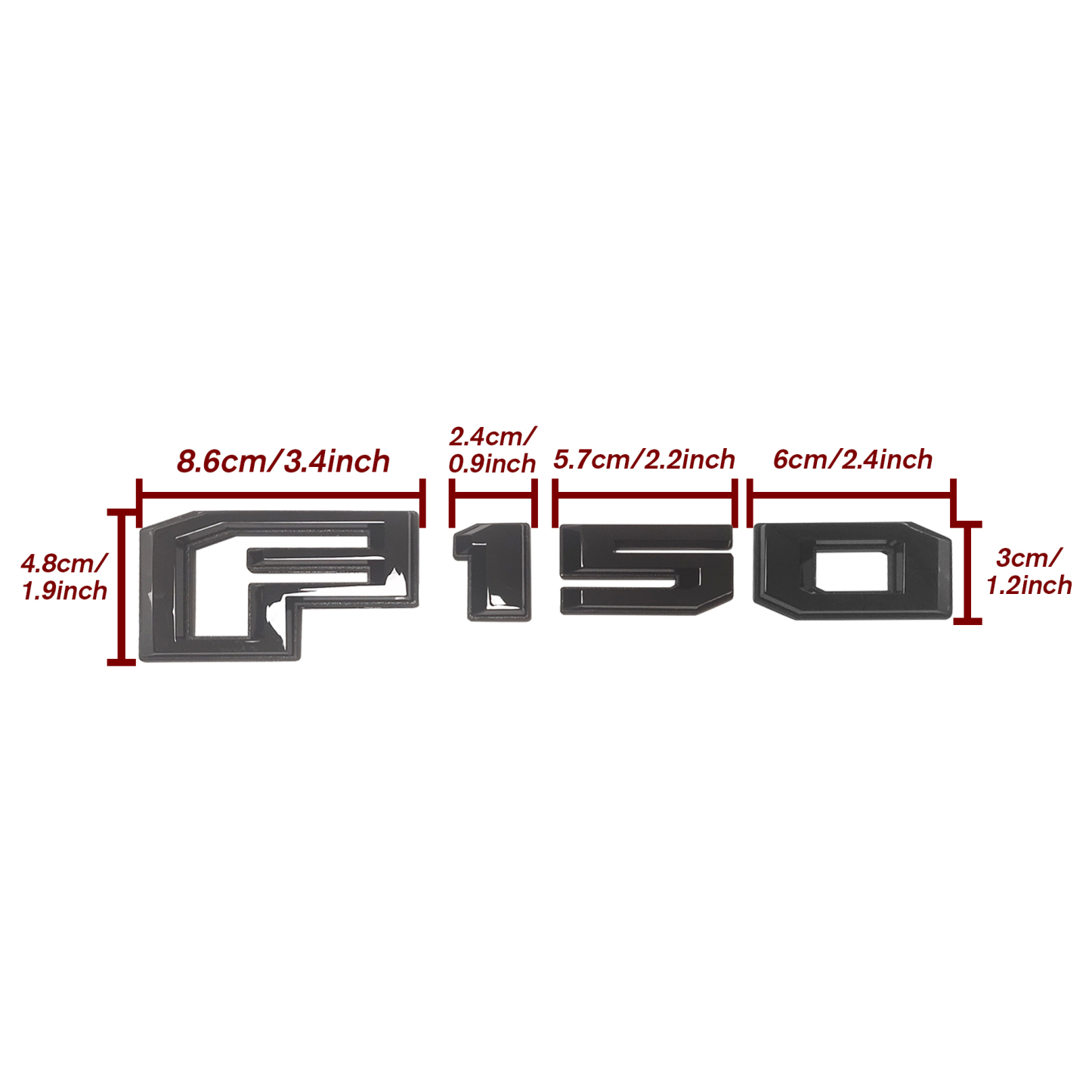2015- 2016 F-150 3D Rear Trunk Tailgate ABS Letter Gloss Black Ford HL3Z-9942528-AA