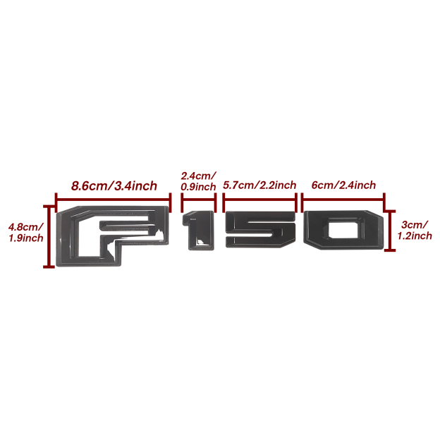 2015- 2016 F-150 3D Rear Trunk Tailgate ABS Letter Gloss Black Ford HL3Z-9942528-AA