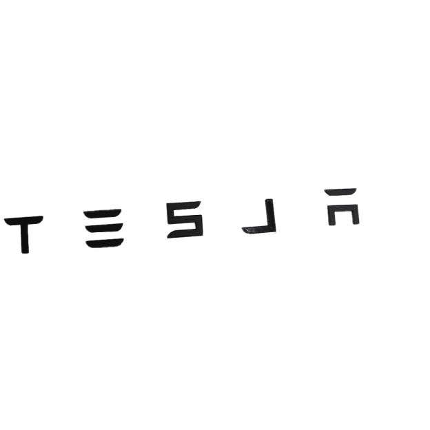 Tesla Model 3/X/Y/S ABS Plastic Tailgate Insert Letters Gloss Black