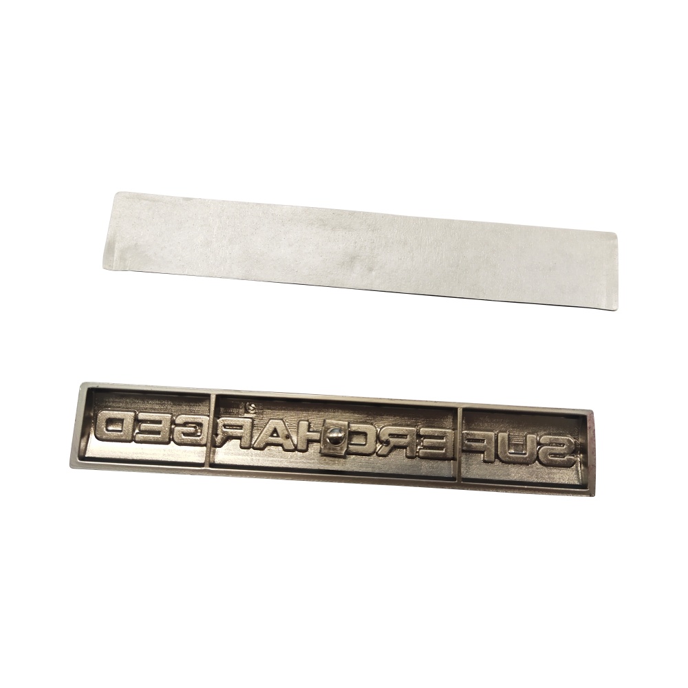 2Pcs Land Rover SUPERCHARGED Rear Tailgate Liftgate Letter Badge Metal Black White