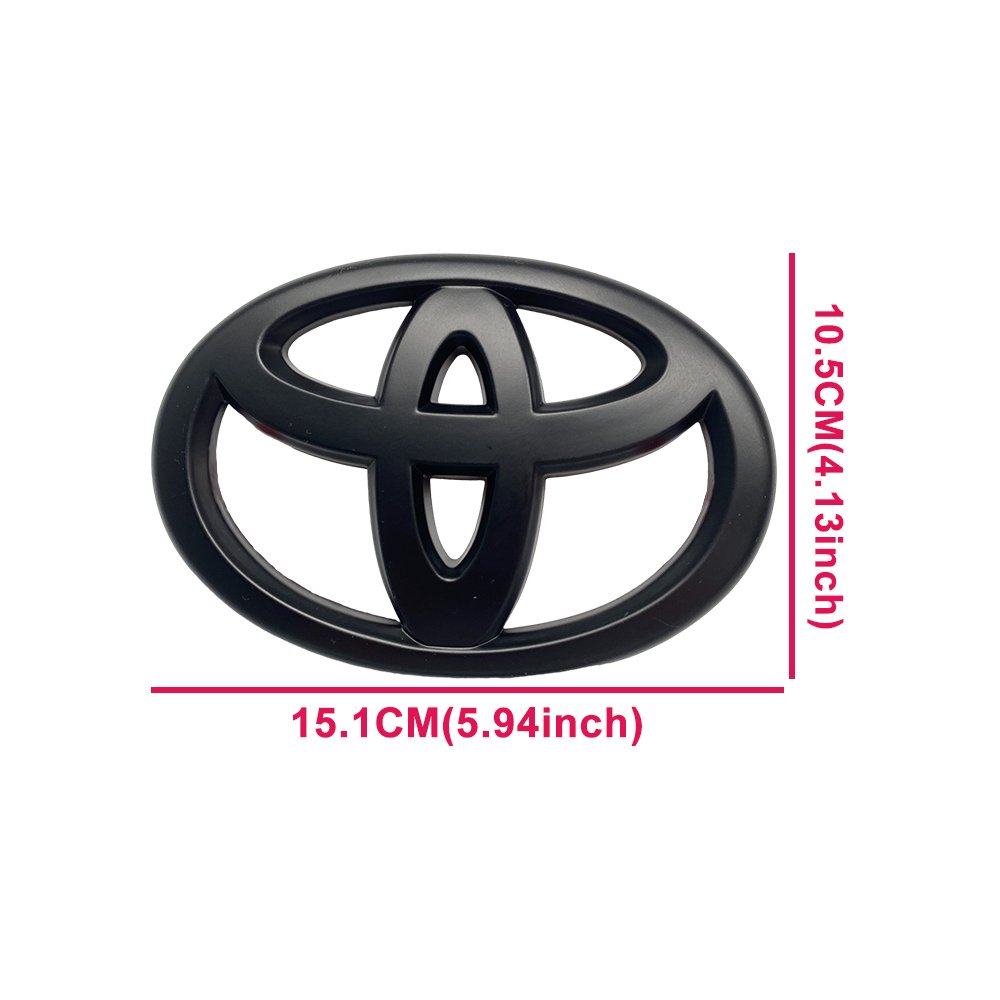 5PCS 2010-2024 4Runner SR5 Plastic Front Grille / Rear Tailgate / Door Side Overlay Emblem Matte Black Toyota
