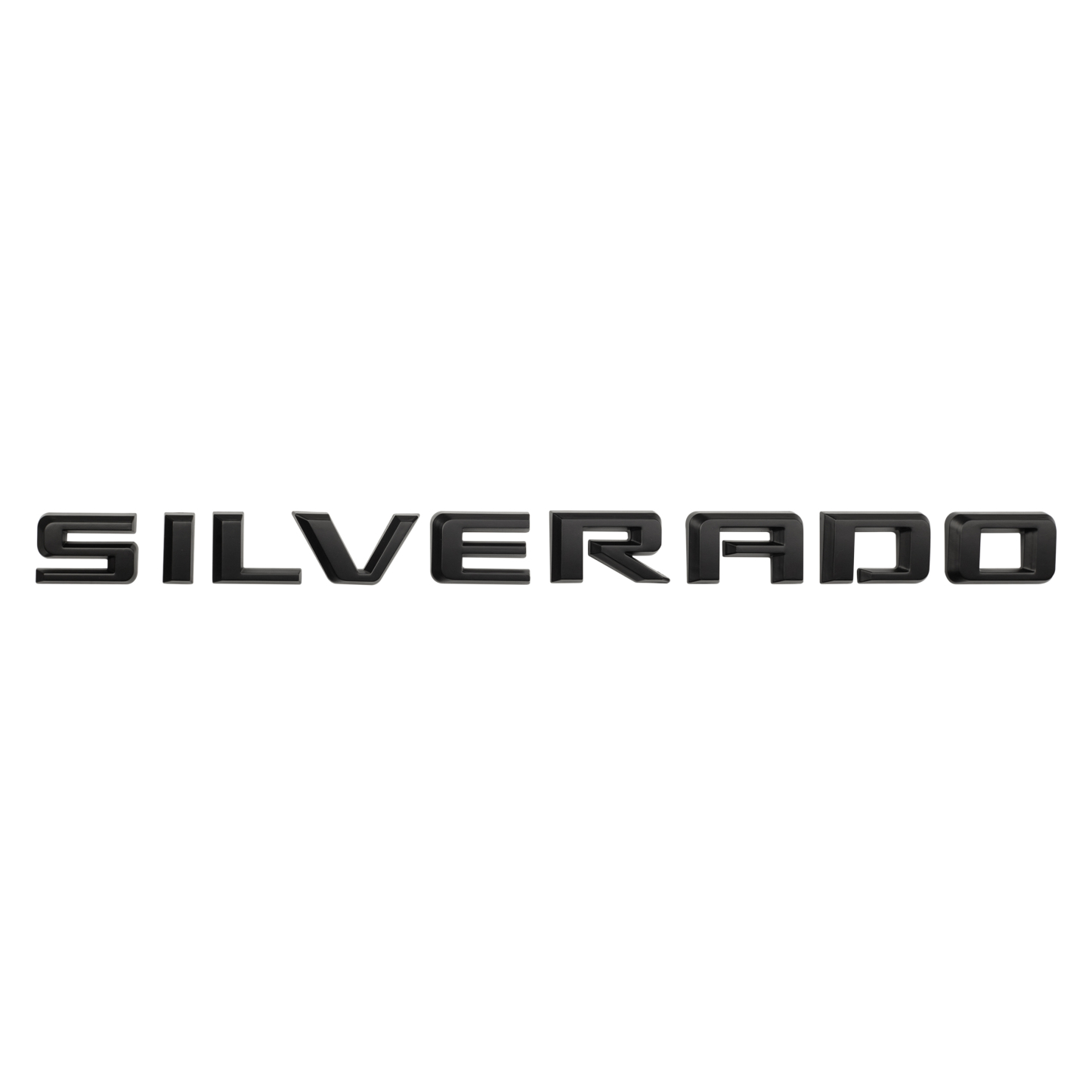 1pcs 2019-2025 Silverado 1500 2500 Plastic Door Fender Letters Matte Black Chevrolet 23400409