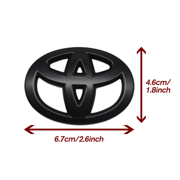 1PC Tacoma 4runner Tundra Plastic Steering Wheel Emblem Overlay Protector Matte Black Toyota 