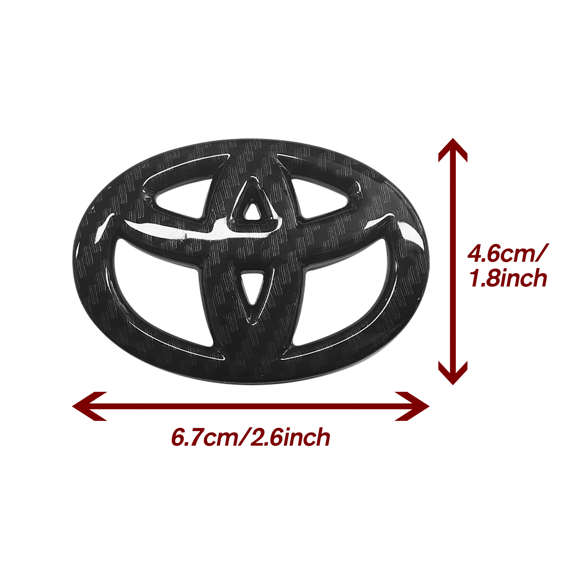 1PC 2000-2021 Tacoma 4runner Tundra Plastic Steering Wheel Emblem Overlay Protector Carbon Fiber Style Toyota 