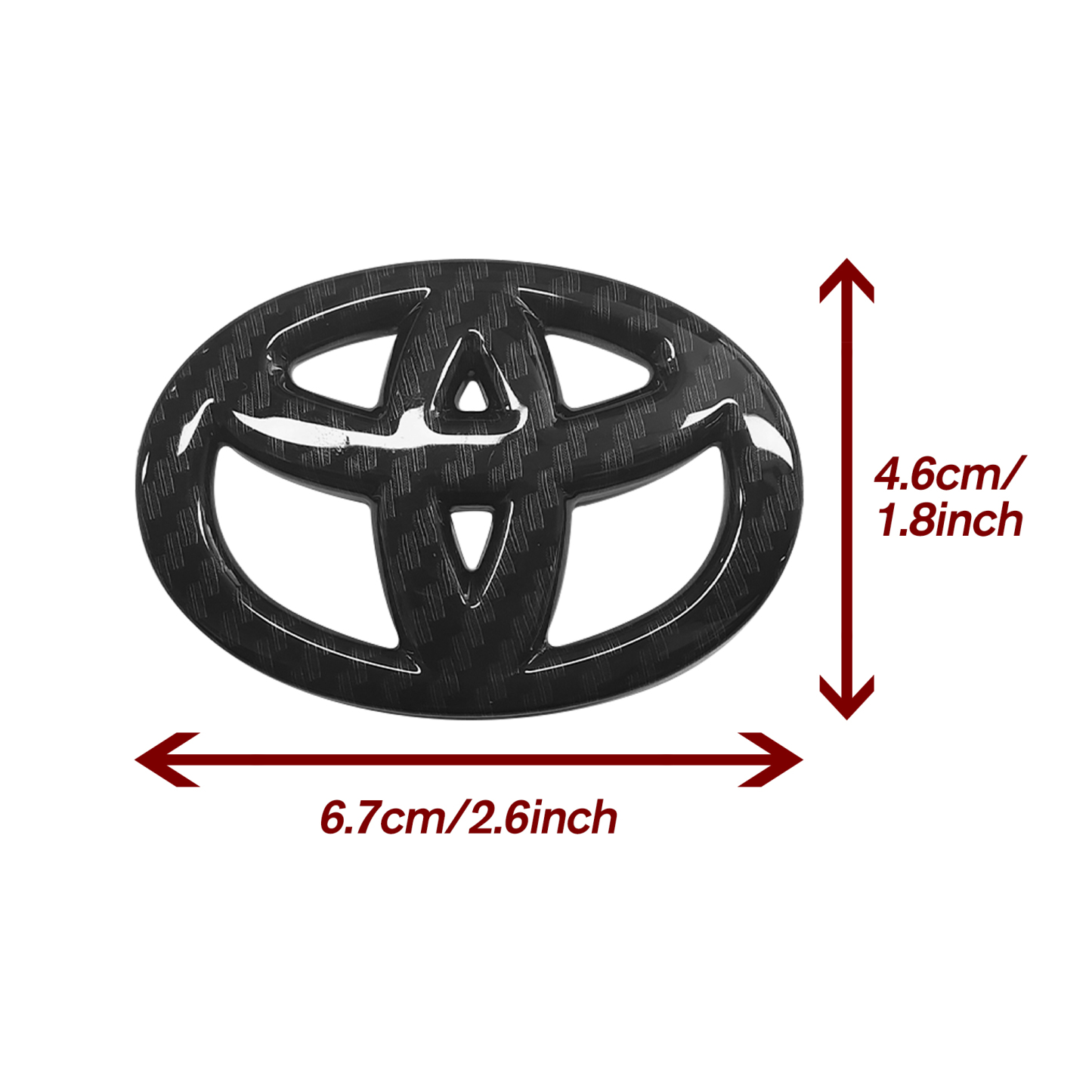 1PC 2000-2021 Tacoma 4runner Tundra Plastic Steering Wheel Emblem Overlay Protector Carbon Fiber Style Toyota 