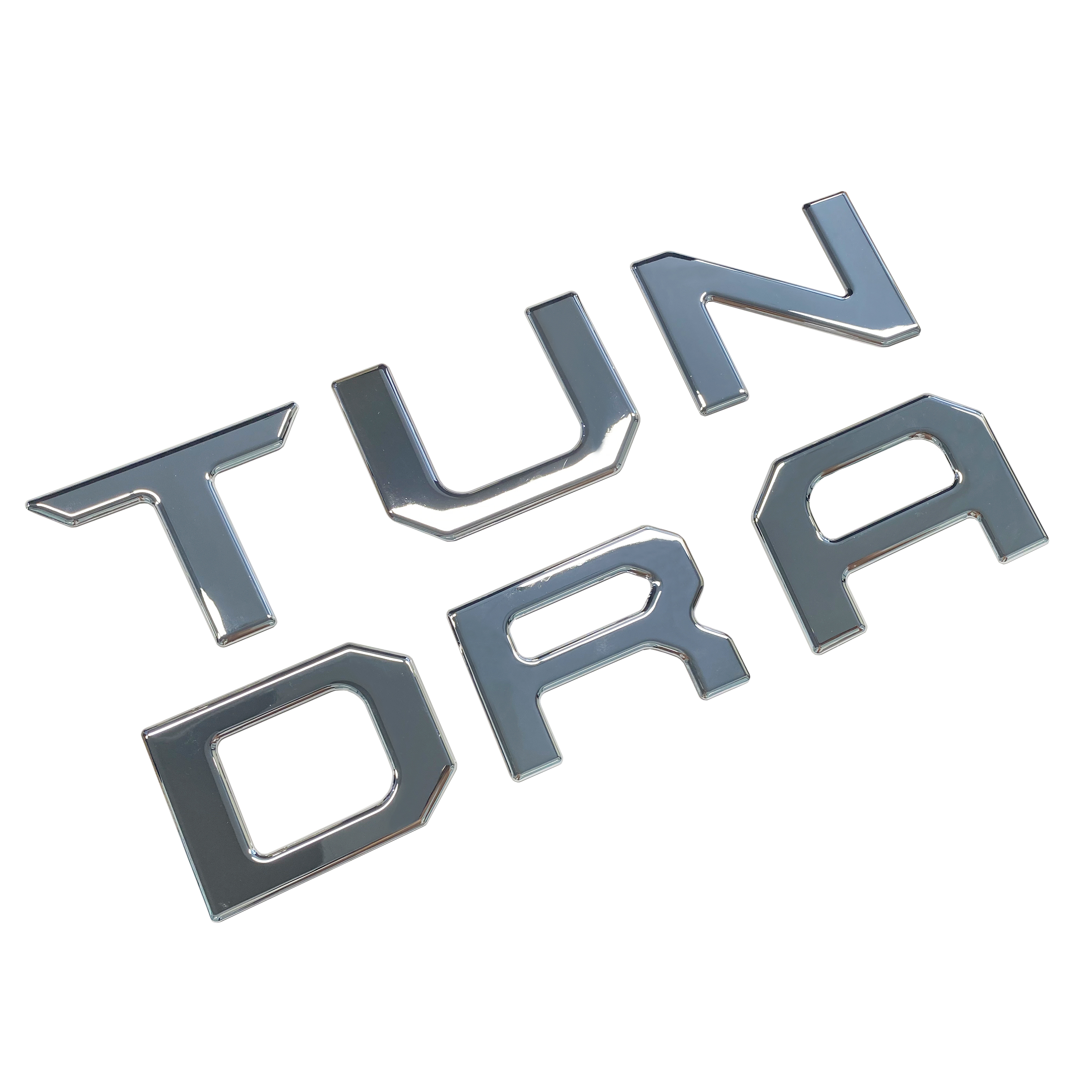 1Pc 2022-2026 Tundra ABS Plastic Rear Trunk Tailgate Letters Gloss Silver Toyota