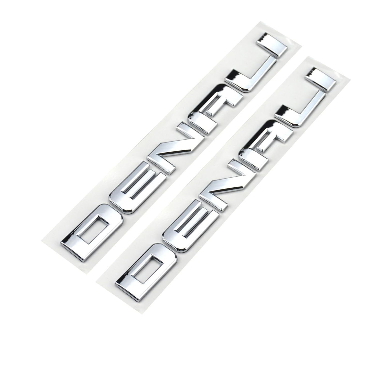 2Pcs 2007-2018 Sierra Yukon Acadia Plastic Door Tailgate 3D Letters Silver Chevrolet