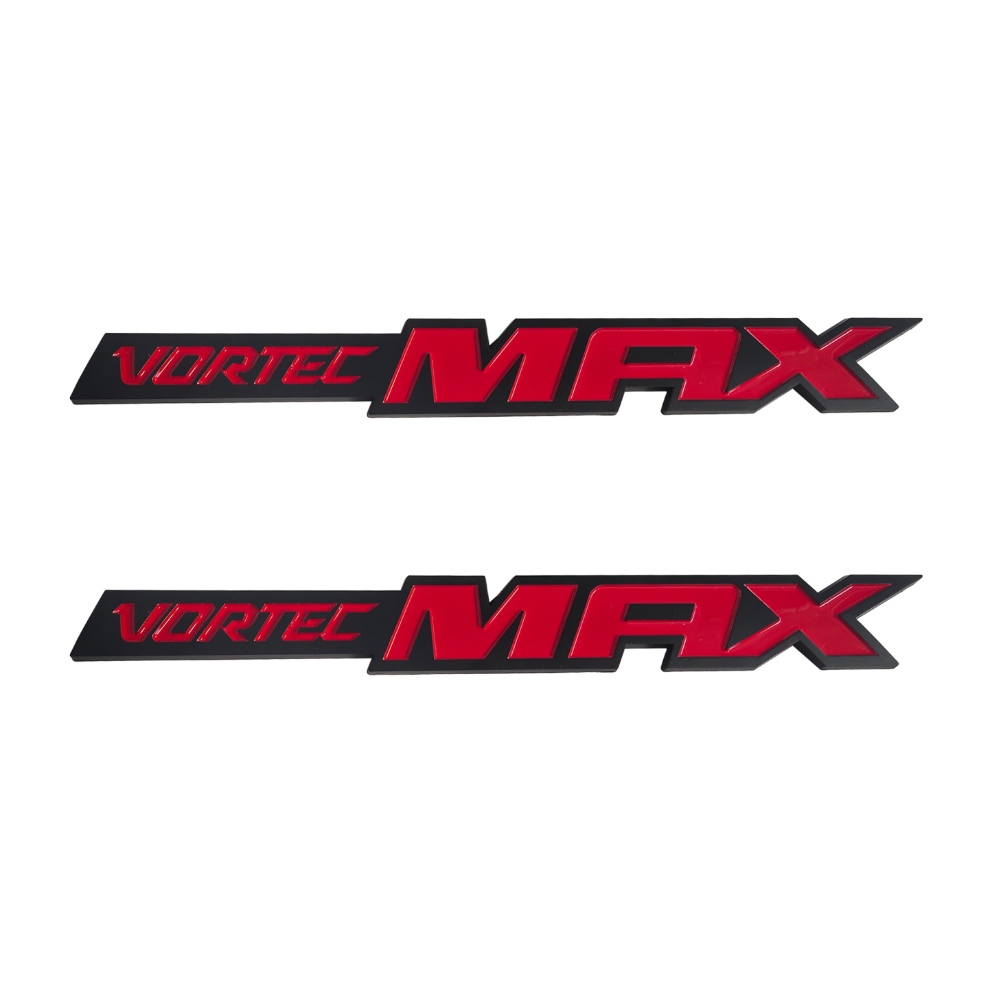2Pcs Silverado Sierra ABS Plastics Vortec Max Fender Side Rear Badge Black Red Chevrolet