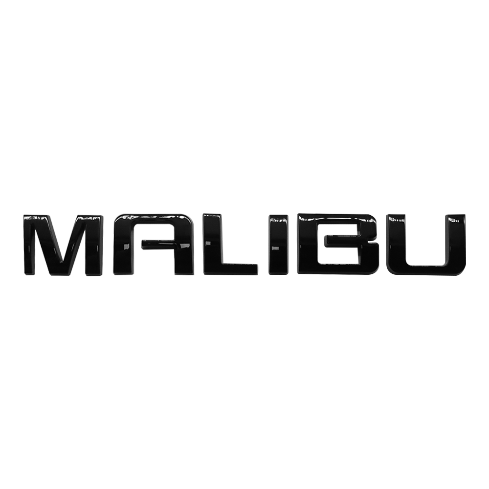 1PC Malibu Plastic Door Side Letter Gloss Black Chevrolet 23362182 22842005