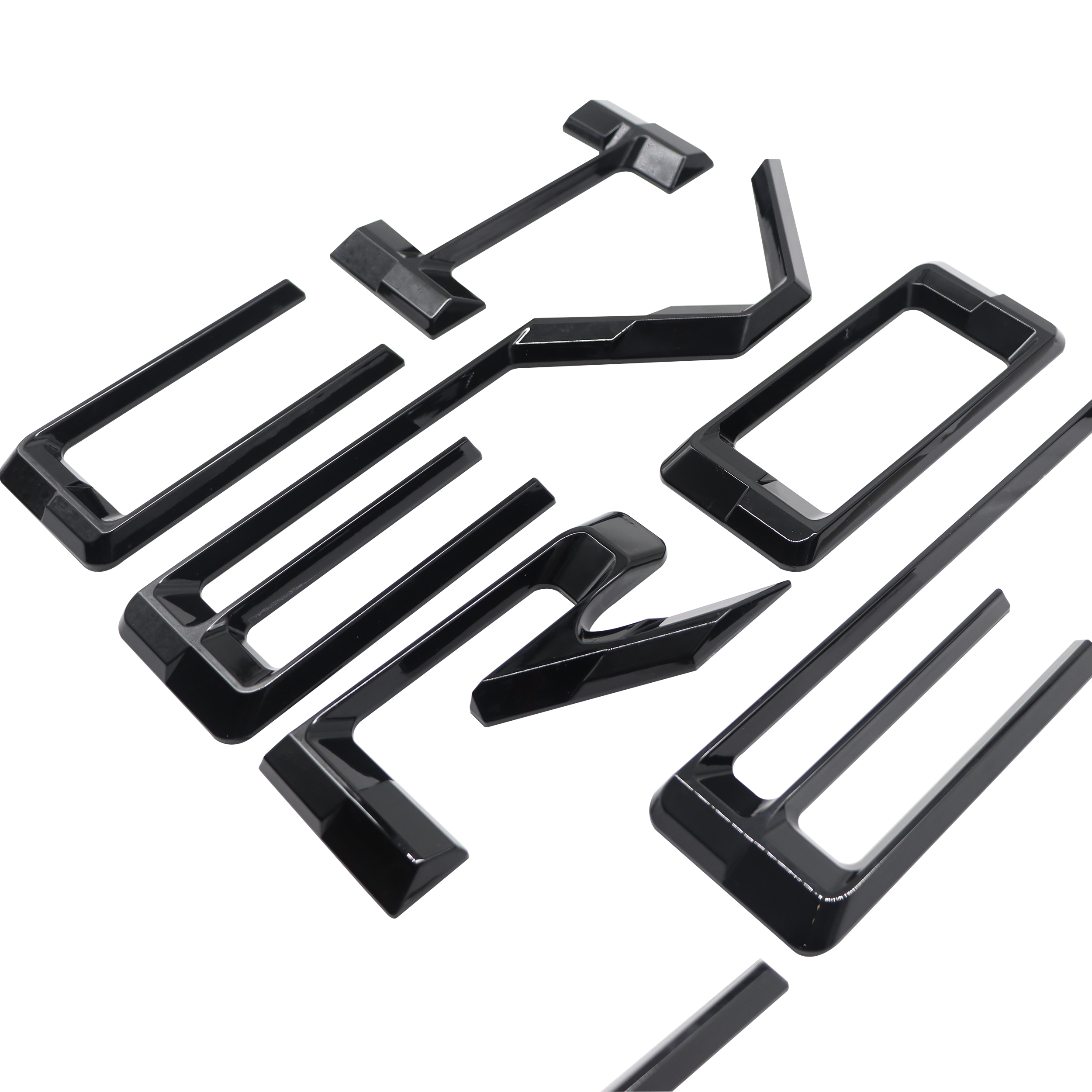 2019-2026 Silverado 1500 2500/3500HD ABS Plastic Tailgate Insert Letter Gloss Black Chevrolet