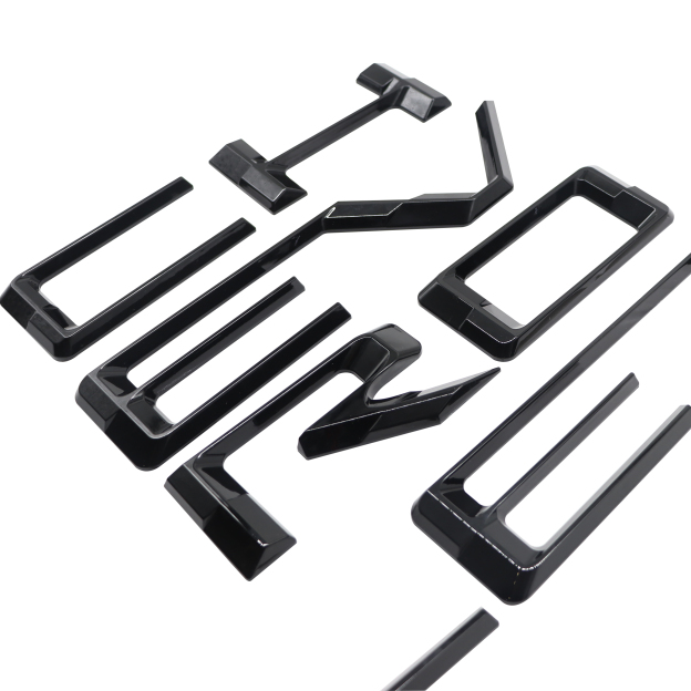 2019-2026 Silverado 1500 2500/3500HD ABS Plastic Tailgate Insert Letter Gloss Black Chevrolet