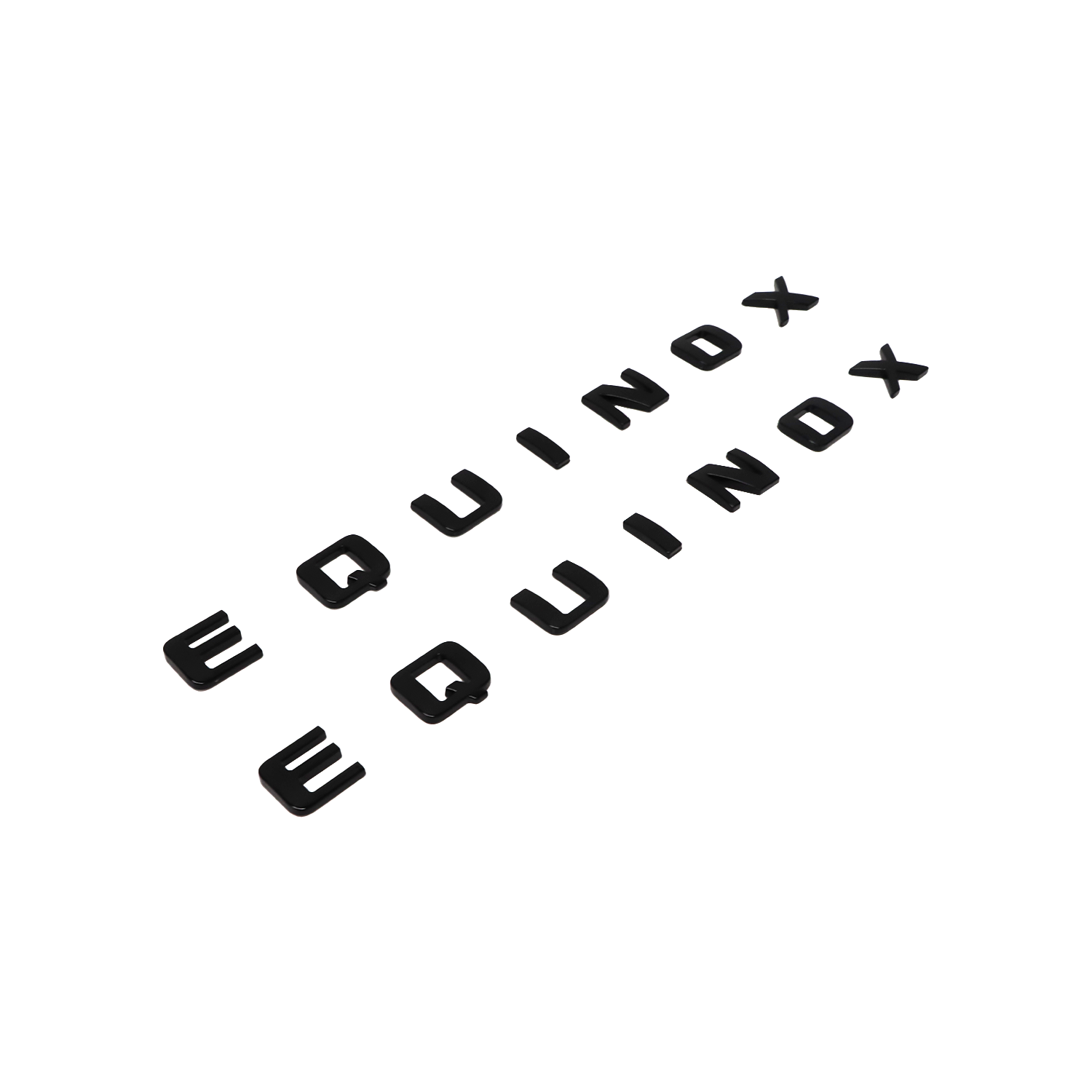 2PCS Equinox Plastic Front Left Right Door Letters Gloss Black Chevrolet 84569055 84121293