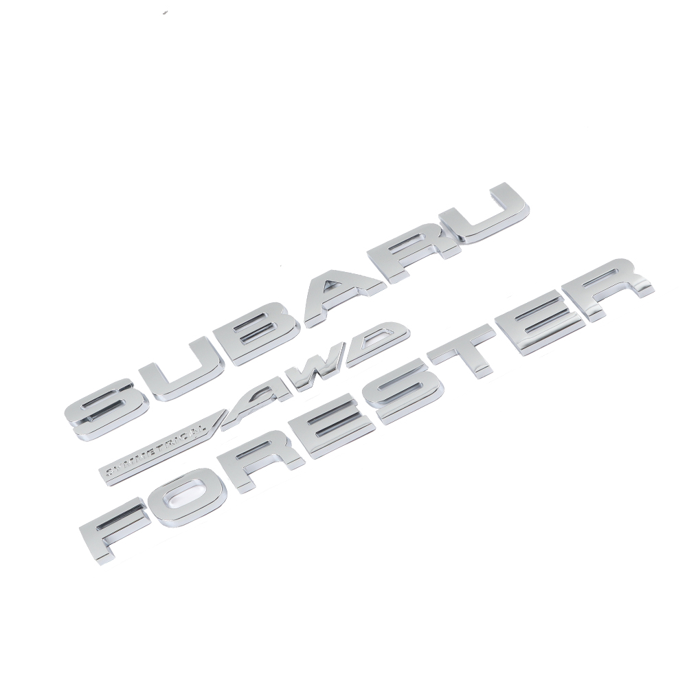 Forester Plastic Door Liftgate Trunk Letters Gloss Chrome Subaru 
