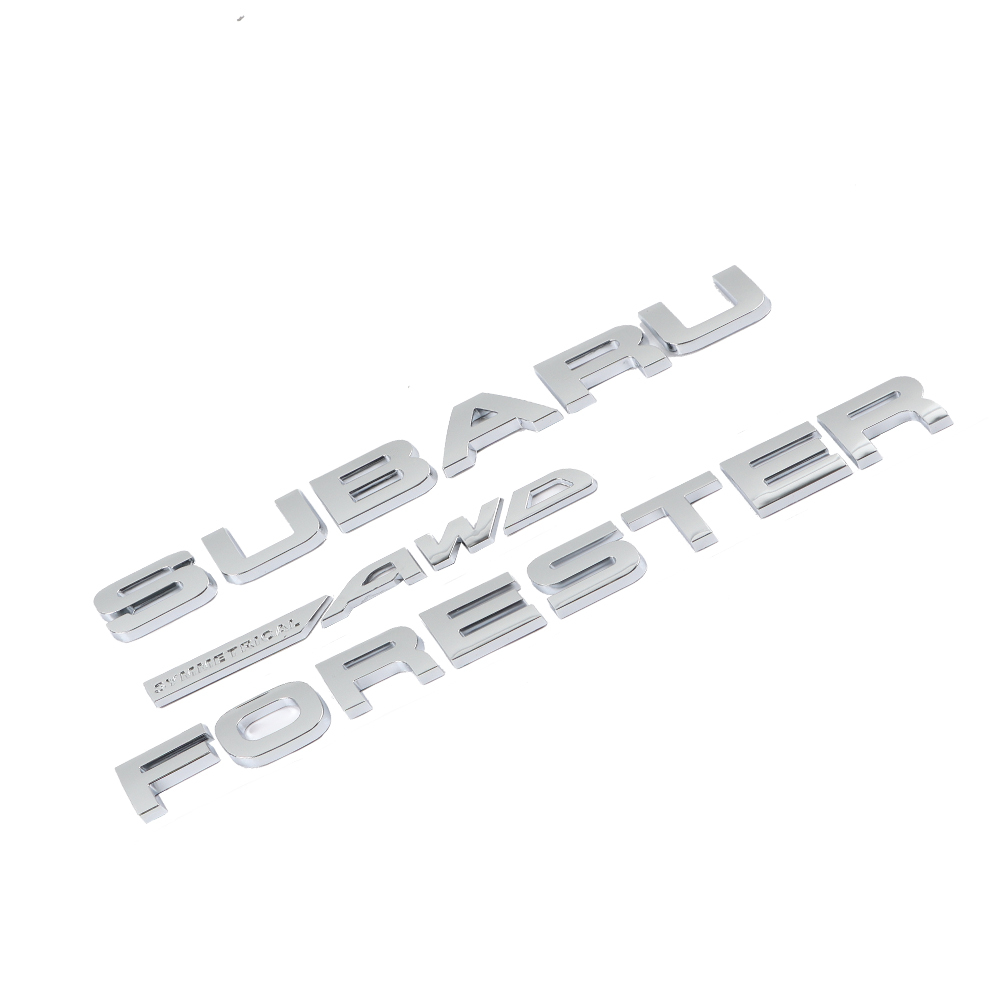 Forester Plastic Door Liftgate Trunk Letters Gloss Chrome Subaru 