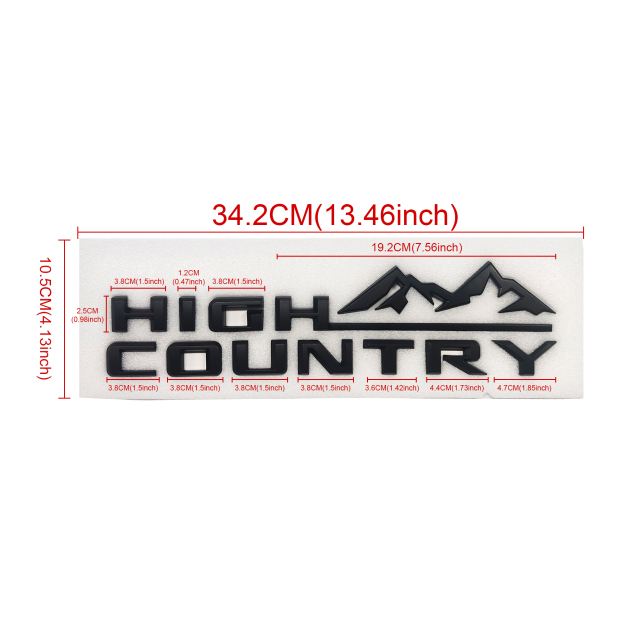 3PCS 2019-2023 Silverado Plastics High Country Fender Letter Matte Black Chevrolet 