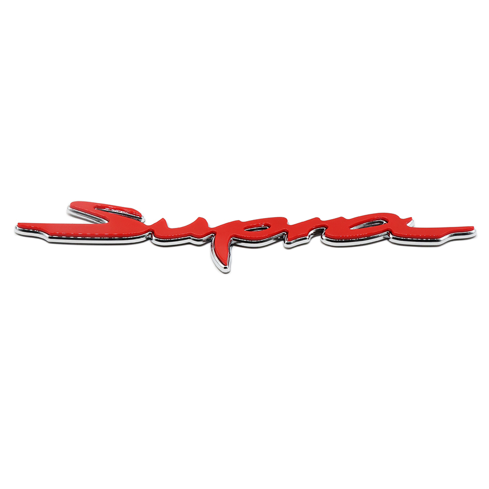 1Pc Supra ABS Plastic 3D Rear Tailgate Letter Red Silver Toyota 90118-WA440