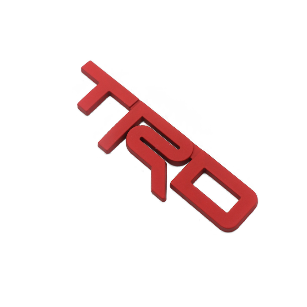 1PC TRD Emblem Rear Trunk Fender Side Metal Matte Red Toyota