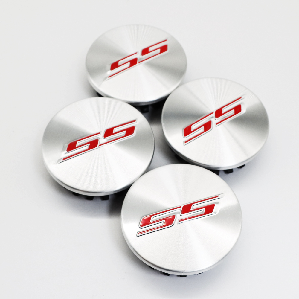 4PCS 2016-2020 Camaro SS Plastic 68mm Wheel Center Hub Cap Chrome Red Chevrolet 19357158 9595010