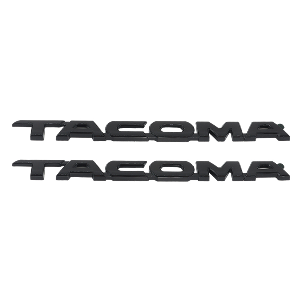1 Set 2005-2015 Tacoma Left Right Door Tailgate Emblems Logo Gloss Black Badges Toyota