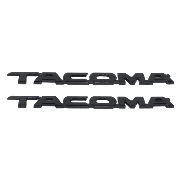 1 Set 2005-2015 Tacoma Left Right Door Tailgate Emblems Logo Gloss Black Badges Toyota