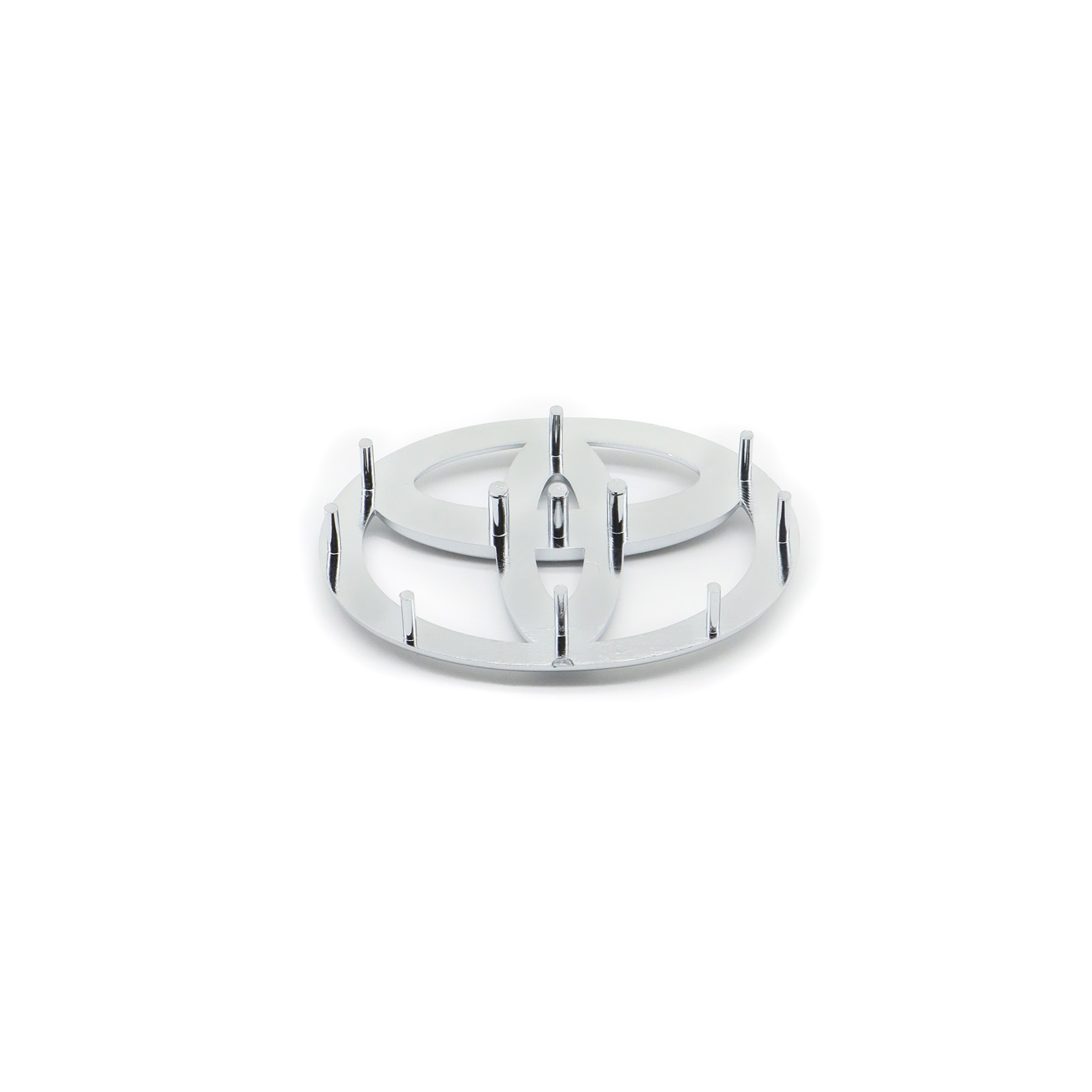 1pc Corolla Auris Hilux Camry 4Runner Highlander Tacoma  Plastic 3D Steering Wheel Emblem Glossy Chrome Toyota 90975-02146