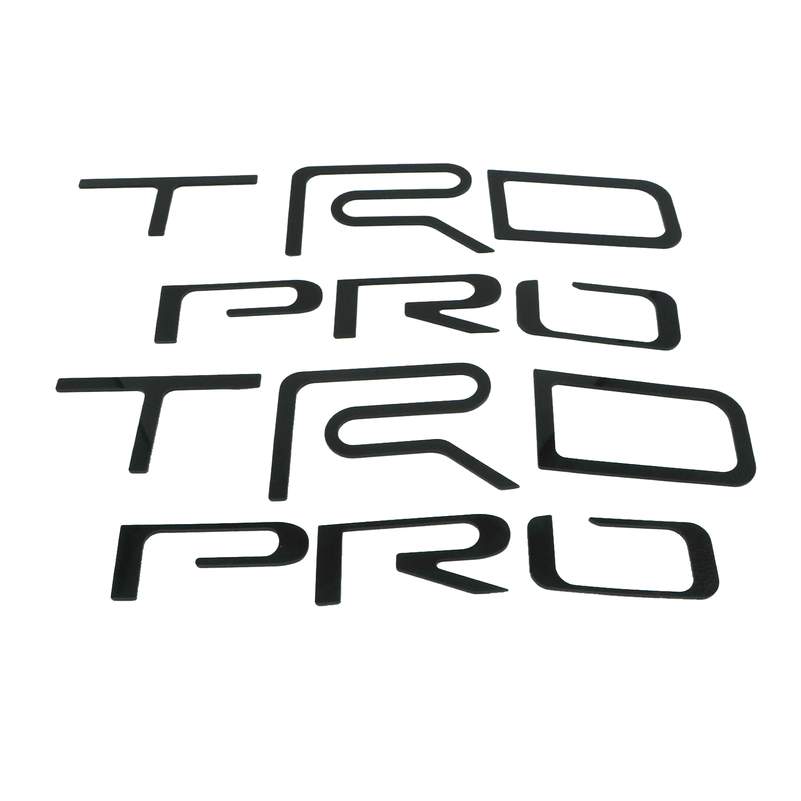 2Pcs 2014-2021 3D Truck Bedside Inserts Emblem Tundra TRD PRO Letter Black Toyota