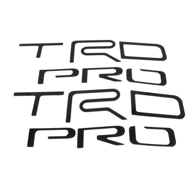 2Pcs 2014-2021 3D Truck Bedside Inserts Emblem Tundra TRD PRO Letter Black Toyota