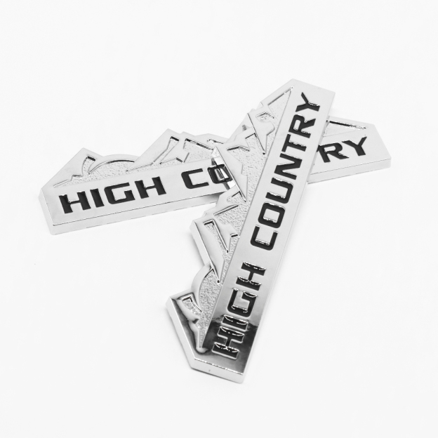 2Pcs 2014-2020 Silverado 1500 2500HD 3500HD Metal High Country Side Fender Badges Chrome Chevrolet